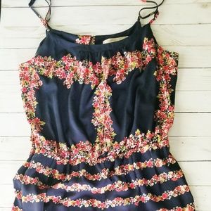 Navy Floral Jumpsuit